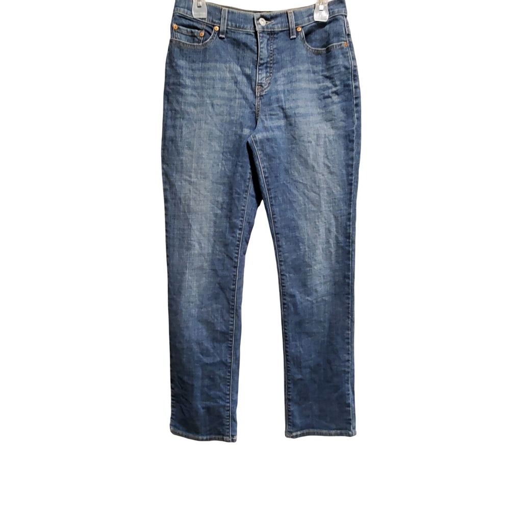 Levis 512 Perfectly Slimming Straight Jeans Blue Denim Size 8 Medium